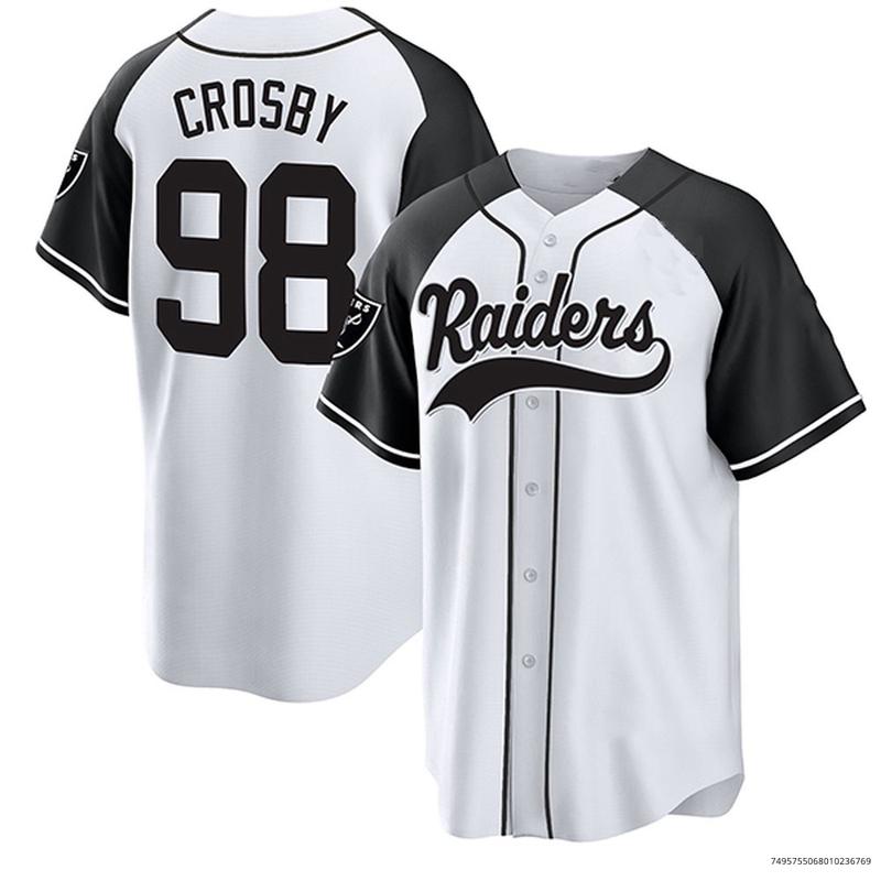 Maxx Crosby #98 Baseball Jersey For Men Over Print All Jersey Shirt Unisex Style