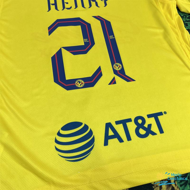 24 25 Mexican football League America Henry 21 home soccer jersey