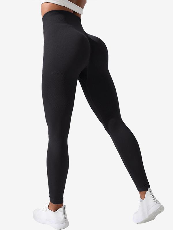 Women's Solid High Waist Sports Leggings, Casual Comfy Breathable Skinny Pants for Yoga Gym Workout Running, Ladies Sportswear for All Seasons