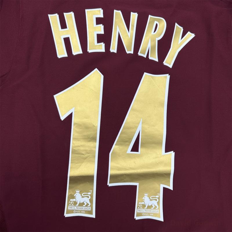 NIKE 05 06 Arsenal Home 14# Thierry Henry Short Sleeve Soccer Jersey Fans Version