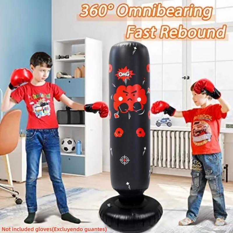 Inflatable Punching Bag for Kids 3-12, Training Boxing Equipment For Christmas Xmas Birthday Gifts, Free-Stand Punching Bag Practice Karate, Taekwondo