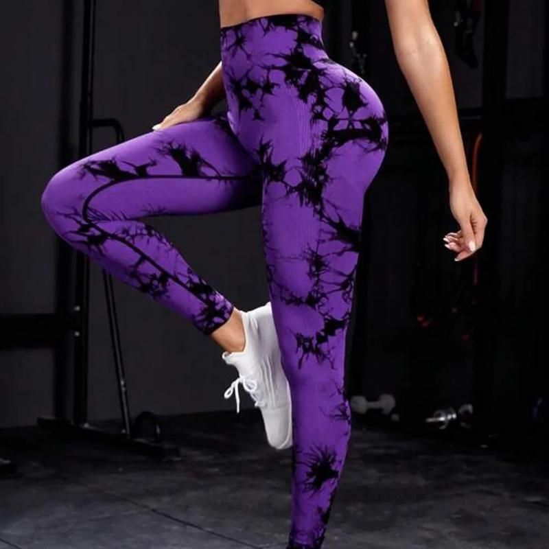 3Pcs Women Tie Dye High Waisted leggings, Scrunch Rear Lifting, Tummy Control Athletic Pants workout yoga, squat proof, compression tights full length