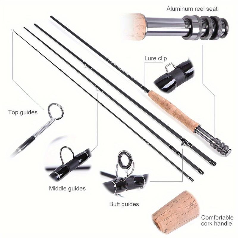 9' Fly Fishing Rod And Reel Combo With Carry Bag 20 Flies Complete Starter Package Fly Fishing Kit