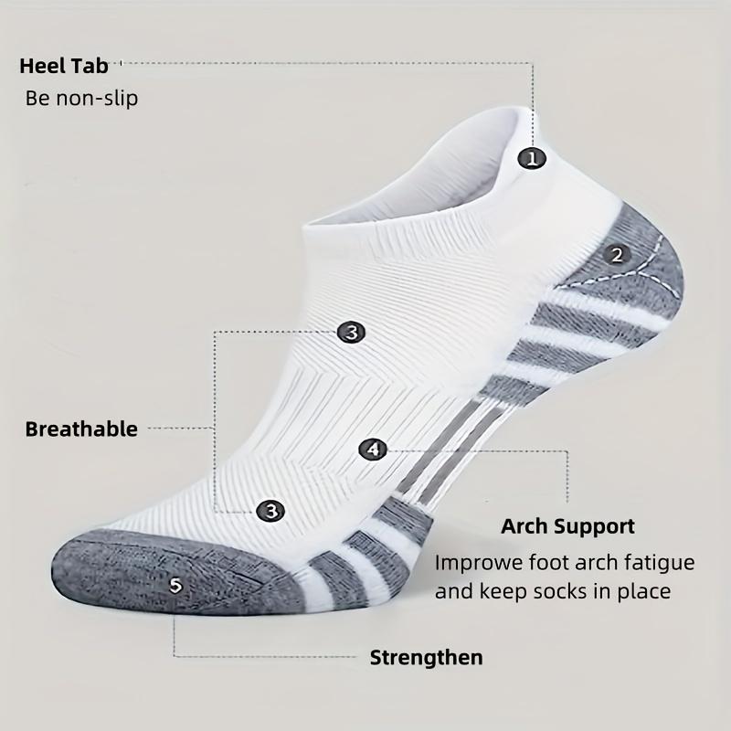 12 Pairs Comfortable Cushioned Running Socks - Lightweight Moisture-Wicking, Breathable, Low Cut, Non-Slip Tab - Perfect For Men & Women Everyday Athletics