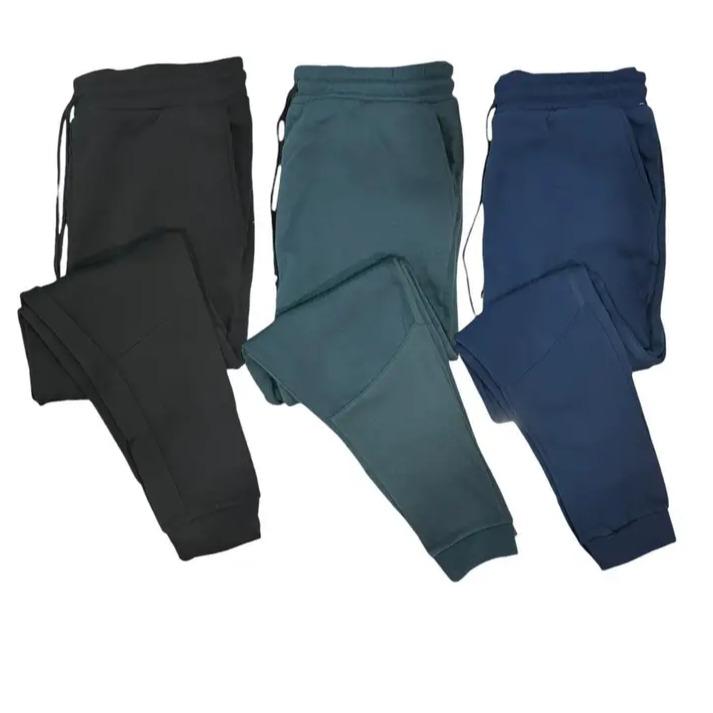 BenBen 3-Pack Super Soft Men's Fleece Joggers - Black, Grey, Navy Blue pocket casual ultra performance