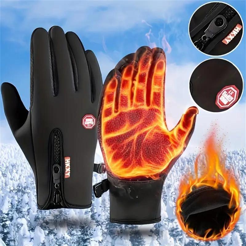 3 Pairs of Thermal and Windproof Gloves, Compatible with Touch Screen, Non-Slip, Waterproof, Cycling Sports Gloves, Comfortable and Warm, Made of Polyester Fabric, Suitable for Outdoor Sports Enthusiasts, Winter Skiing and Cold Weather Activities, Indepen