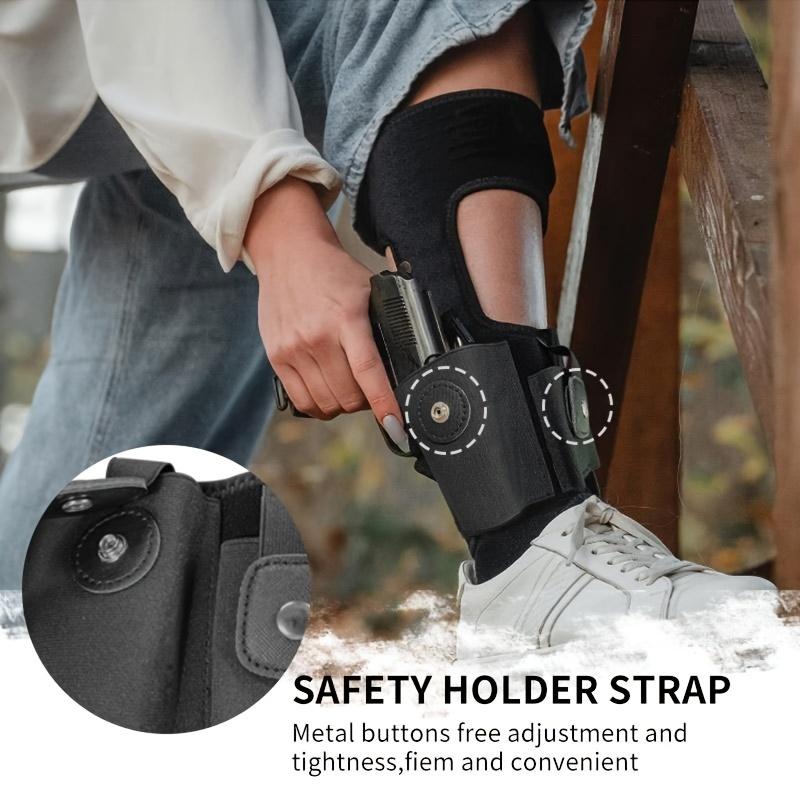 Adjustable Ankle Holster with Calf Strap for Hidden Carrying-Bag of Knife-Parts Bag, Classic Look