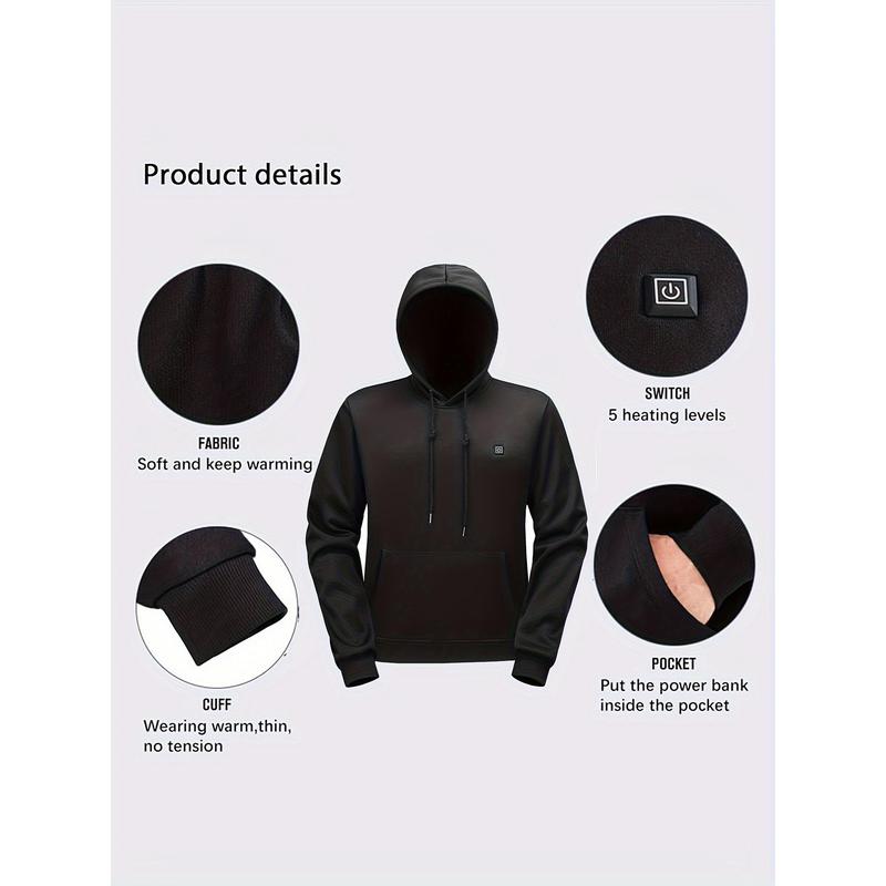 Women's Heated Hoodie Heated Sweatshirt Coat USB Heating Jacket With 3 Heating Levels And 5 Heating Zones For Outdoor Camping, Cycling, Hiking, Fishing, Skiing (Battery Pack Not Included) poncho  jackets