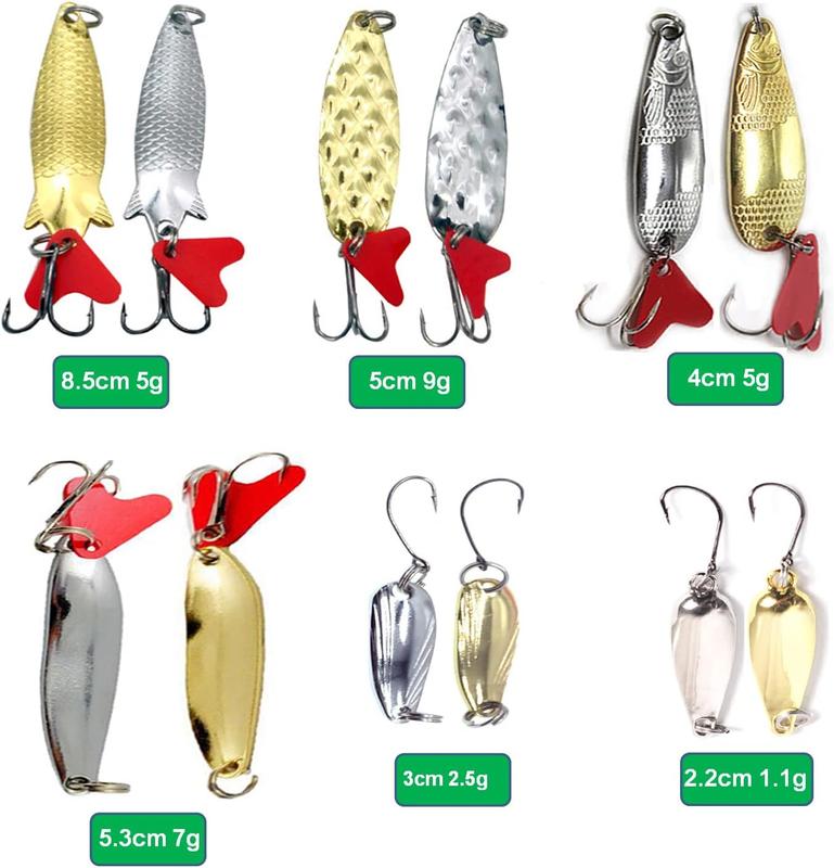 437 243Pcs Fishing Lures Kit for Freshwater &Saltwater,Bass Fishing Lure Kit Trout Bass Salmon Walleye, Fishing Hooks,Fishing Tackle Box, Fishing Accessories Kit, Lifelike Fish