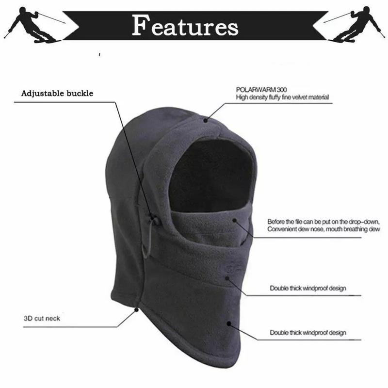 [TikTok Top Seller] [US Seller] Windproof Fleece Neck Winter Warm Balaclava Ski Full Face Mask for Cold Weather - Unisex