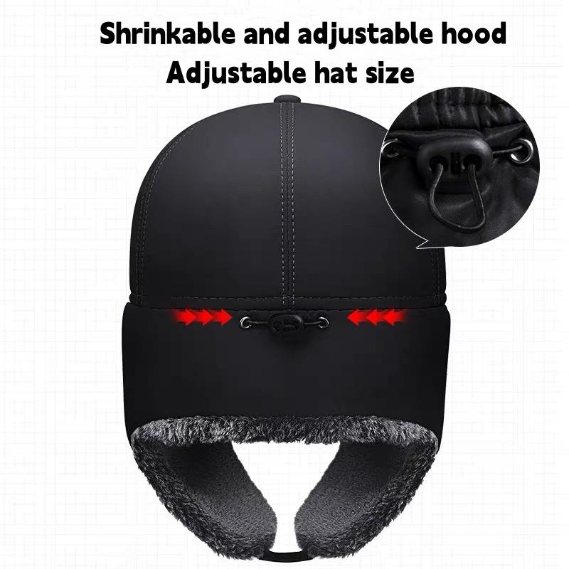 Hat men and women winter warm anti cold padded and thickened motorcycle mask Winter Essentials Warm Hat, Thicken Faux Fur Outdoor Sports Hat with Removable Face Mask, Outdoor Sports winter warm winter essential