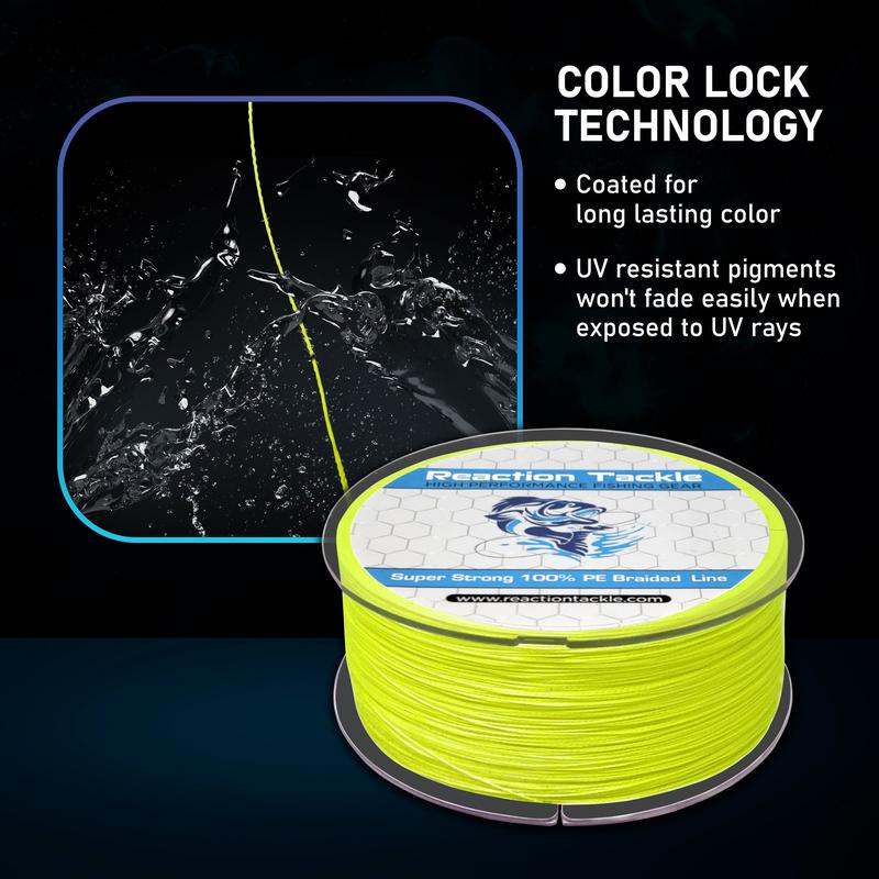 Reaction Tackle Braided Fishing Line - Green Camo