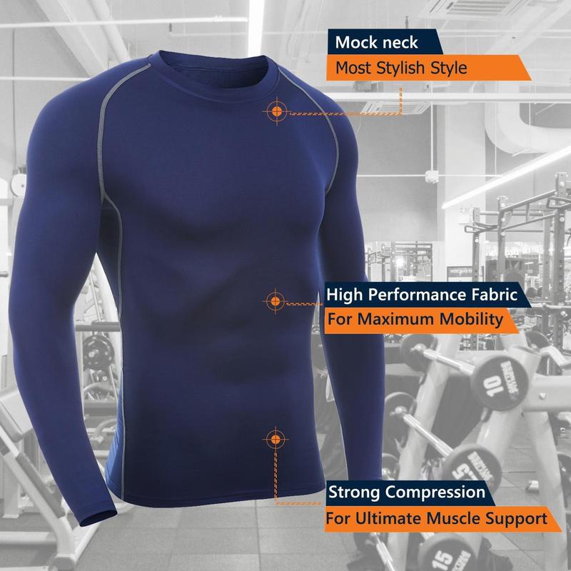 14.99  SILKWORLD Men's 2~3 Pack Long Sleeve Shirts for fall, Quick Drying Breathable Fit Sports T-Shirt, Men's Sportswear