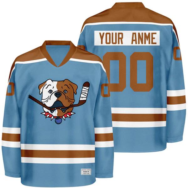 Custom Shoresy Sudbuury Blueeberry Bullldogs #00 Hockey Jersey Shirt, Player Jersey, Ice Hockey Jersey embroidered