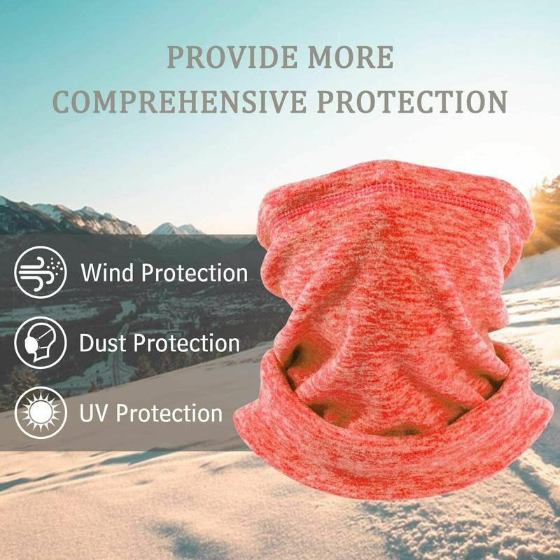 Winter Neck Gaiter Mask Ski Fleece Warm Windproof Face Cover Scarf for Snowboard