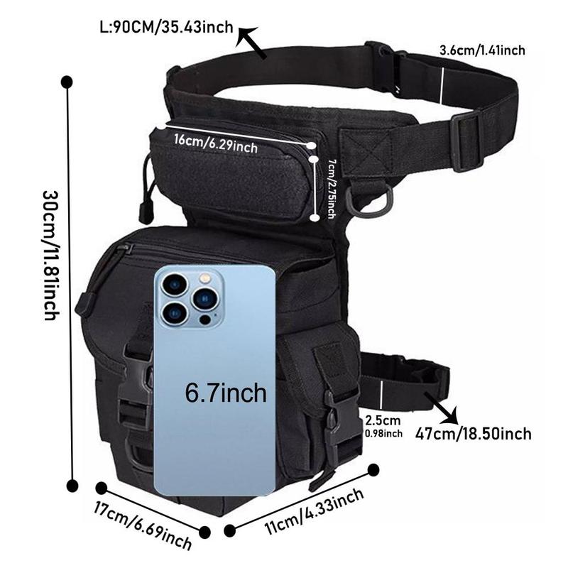 Multifunctional Leg Bag, Tactical Leg Bag, Motorcycle Riding Waist Bag, Multi-use Sports Bag for Outdoor Cycling Hiking