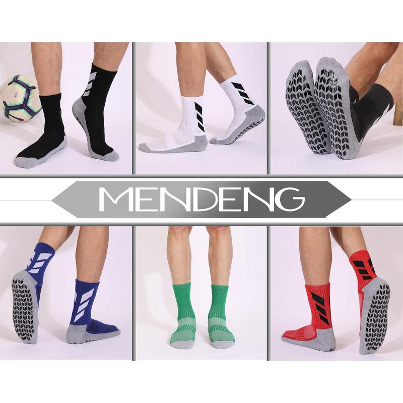 Mens Grip Socks Soccer Non Slip Socks for Men Anti Slip Hospital Socks Grippers Non Skid Training Athletic Socks