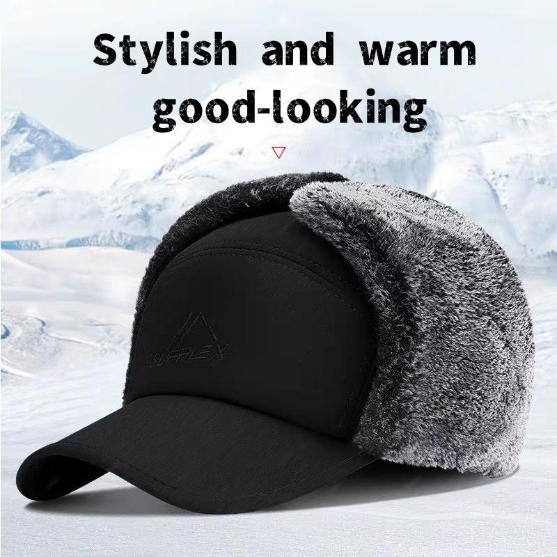 Hat men and women winter warm anti cold padded and thickened motorcycle mask Winter Essentials Warm Hat, Thicken Faux Fur Outdoor Sports Hat with Removable Face Mask, Outdoor Sports winter warm winter essential