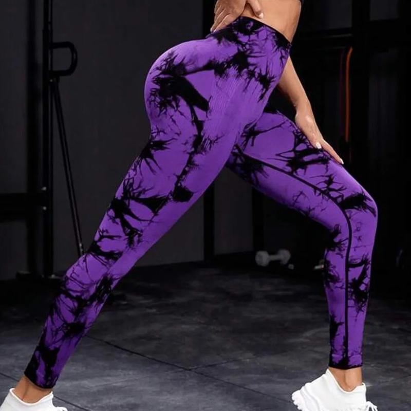 3Pcs Women Tie Dye High Waisted leggings, Scrunch Rear Lifting, Tummy Control Athletic Pants workout yoga, squat proof, compression tights full length