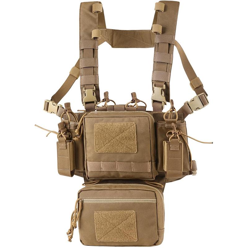 VOTAGOO Chest Rig-Sport Chest Rig New, Adjustable & Detachable Molle Micro Chest Rigs