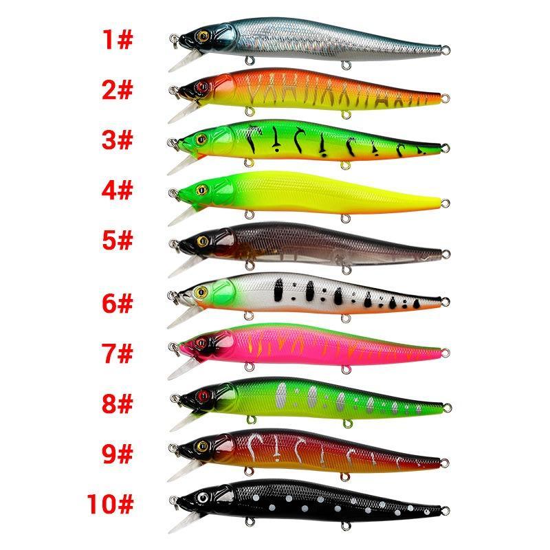 3D Eyes Artificial Fishing Lure, 10pcs set Simulation Fishing Bait with Separator Ring & Barbed Hook, Fishing Accessories for Outdoor Fishing