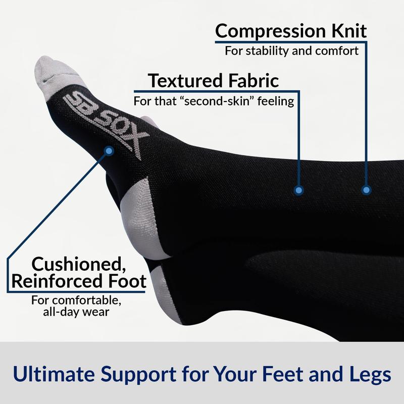 SB SOX Knee High Sports Socks for Men & Women - Best Socks for All Day Wear, Running, Athletic, & Travel