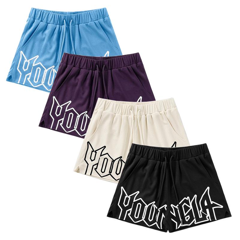 Youngla Basketball Shorts for Men and Women - Quick Dry and Breathable with Slogan Design