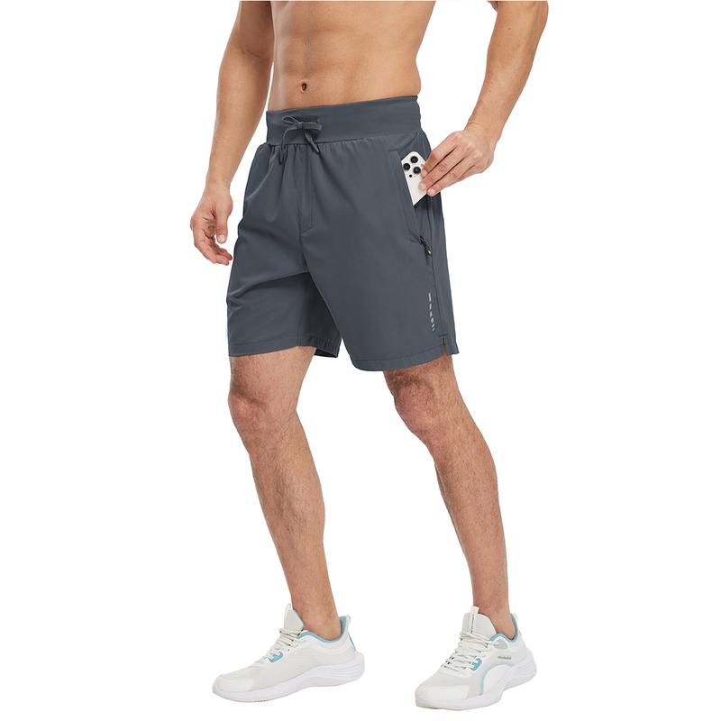 TBMPOY Men's 7'' Athletic Running Quick Dry Shorts Outdoor Sports Workout Gym Shorts