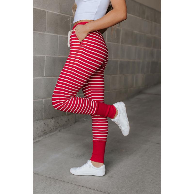 Ampersand Avenue Triple Stretch Joggers - Peppermint Stripe