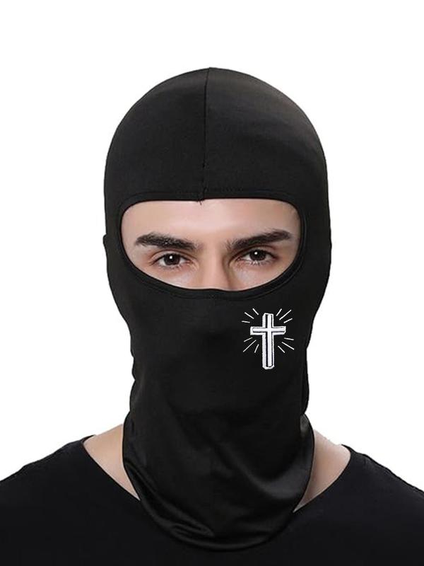 2 in 1 Cross Print Balaclava Face Mask, Summer Cooling Neck Gaiter, UV Protector Motorcycle Ski Scarf for Men Women