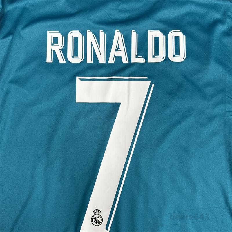 Soccer Jersey Fans Version Away kit Madrid Cristiano Ronaldo #7 Blue Long Sleeves