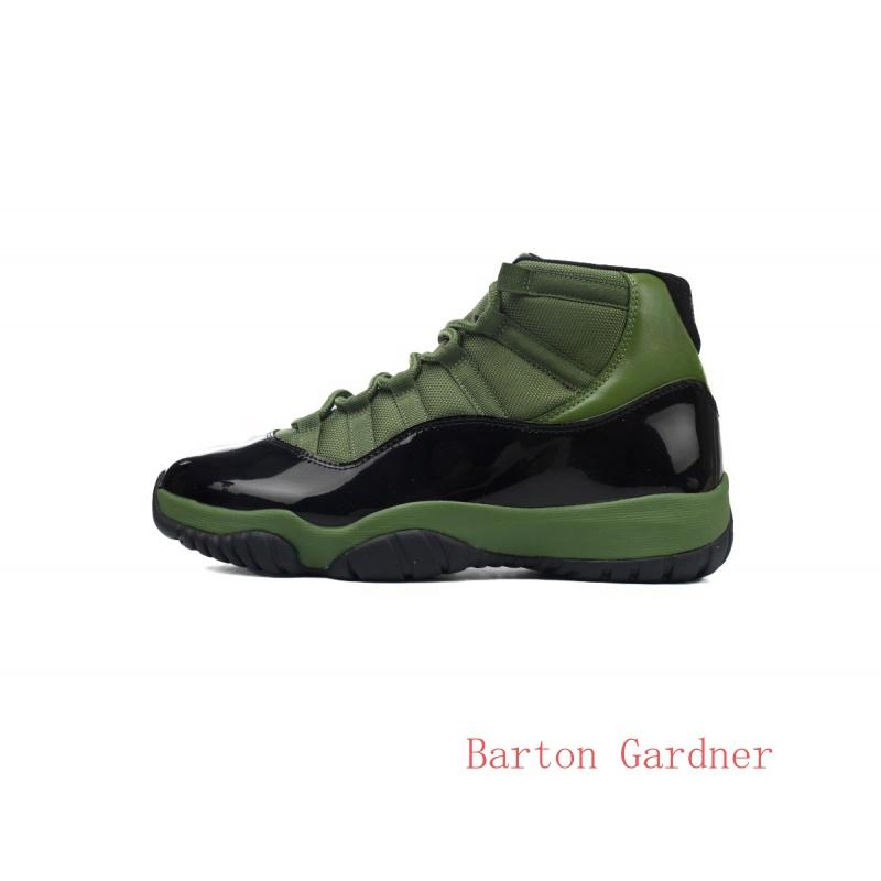 Jordan 11 Winter Top Black and Green High Top Retro Anti slip and Wear resistant Sports Basketball Shoes Bestsellers on Sale