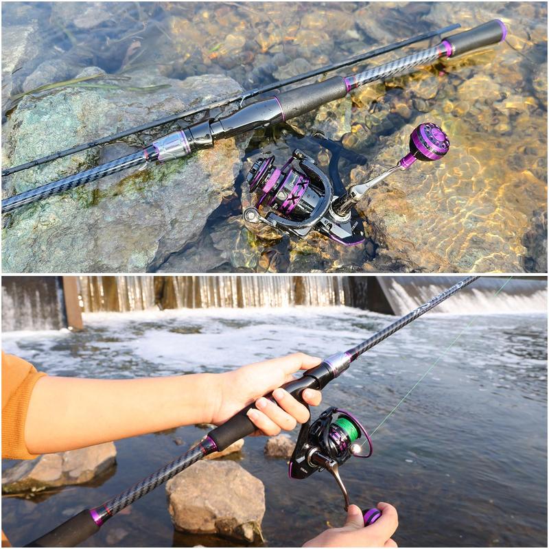 Sougayilang Fishing Rod and Reel Combo,  High quality Guides Fishing Pole with Spinning Reel Combo for Freshwater and Saltwater