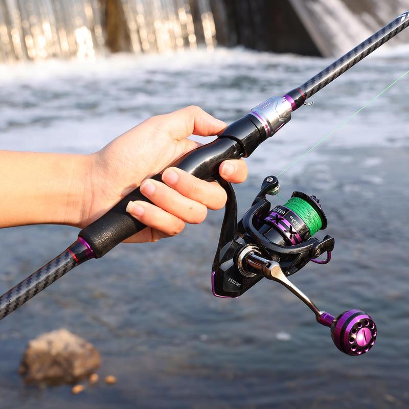 Sougayilang Fishing Rod and Reel Combo,  High quality Guides Fishing Pole with Spinning Reel Combo for Freshwater and Saltwater