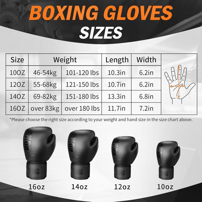 FIVING Boxing Gloves for Men and Women - Suitable for Boxing, Kickboxing, Muay Thai, MMA, and Heavy Bag Training