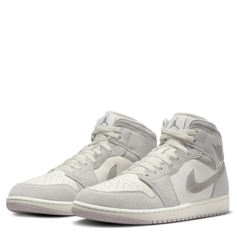 Nike Air Jordan 1 Mid SE Neutral Grey Sail FQ7720-002 Mens Fashion Sneakers New