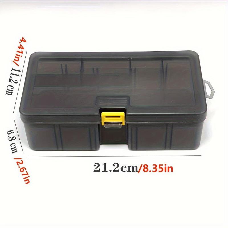 Dual-layer Fishing Tackle Box with Adjustable Dividers, PP Polypropylene Lure Storage Case, Durable Transparent Lid Tackle Box