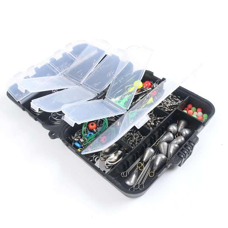 Fishing Accessories Set, 246pcs box Fishing Hook & Sinker & Bait & Snap & Fishing Accessories, Outdoor Fishing Accessories