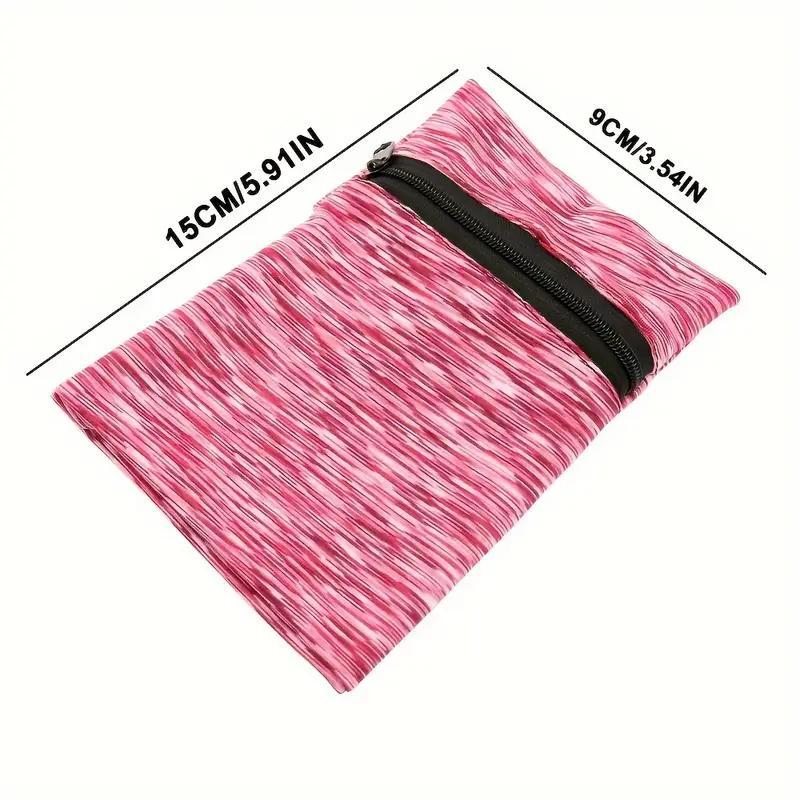 Random Color Wrist Wallet, 1 Count Zipper Wristband Pouch, Mini Cash Card Holder for Outdoor Sports & Travel Accessories