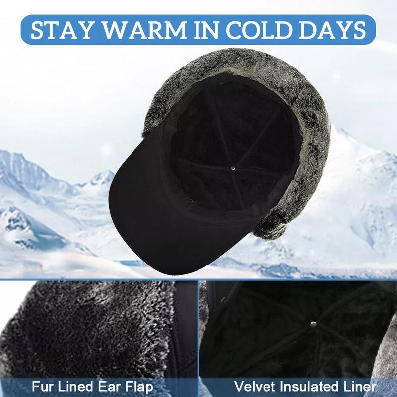 Men Women Winter Hat Aviator Snow Ski Waterproof Warm Hat Cap,Ear Flap Trapper Hat Thermal