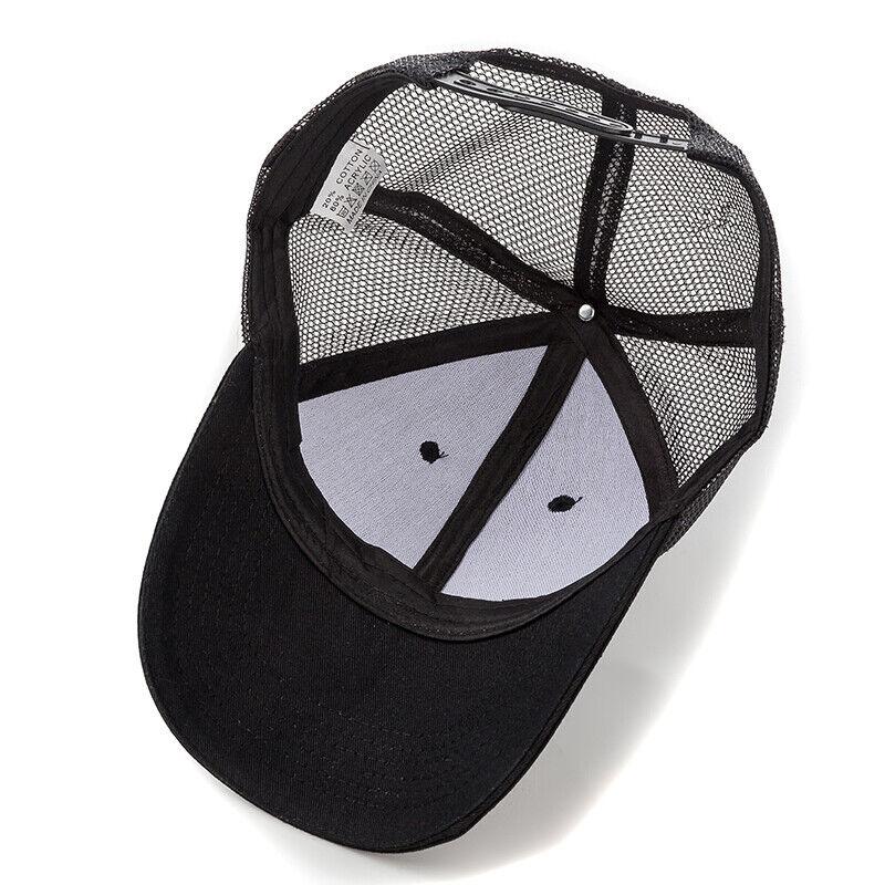 Mens Womens Trucker Hat Mesh Back Plain Solid Snapback Baseball Cap Blank Visor