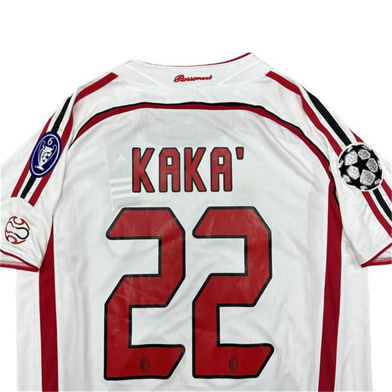 AC Milan 06-07 UEFA Champions League final version of Kaka short-sleeved jersey Inzaghi team uniforms retro suit soccer uniformssports classics