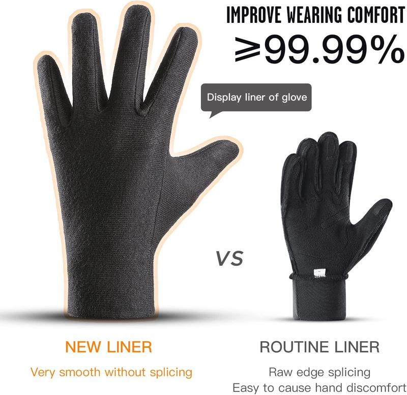 10 Winter Gloves Waterproof Windproof Men Women - Touch Screen Thermal Warm Ski Gloves, with Non-slip Grip and Soft Lining for Cold Weather Running, Cycling, Biking, Driving, Hiking, Golf, Snow