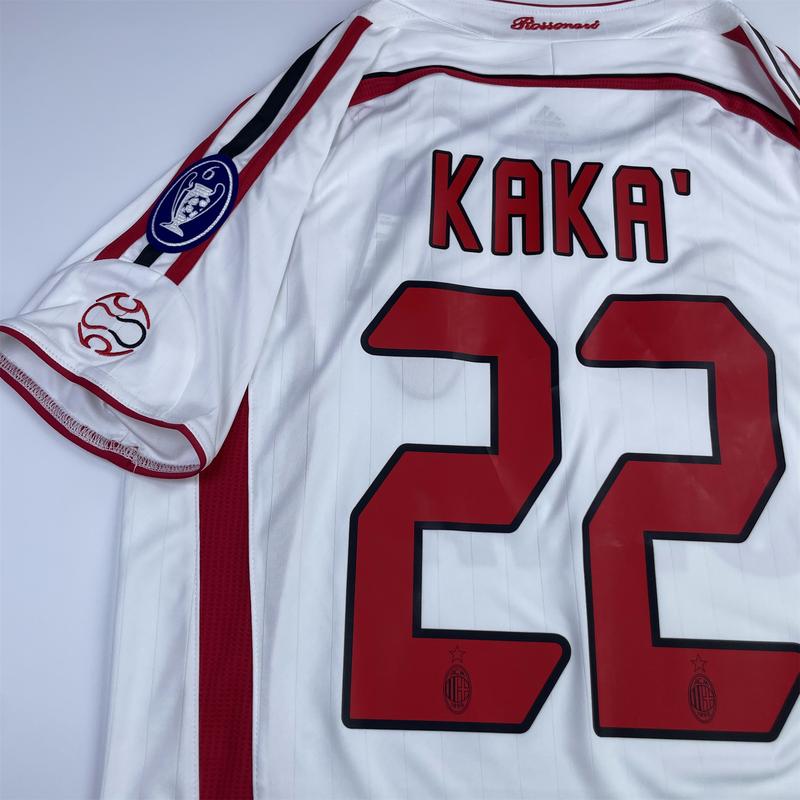 AC Milan 06-07 UEFA Champions League final version of Kaka short-sleeved jersey Inzaghi team uniforms retro suit soccer uniformssports classics