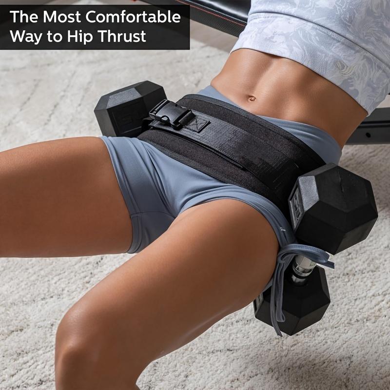 Adjustable weight belt for home workouts, kettlebell training and butt shaping with extra cushioning and adjustable resistance