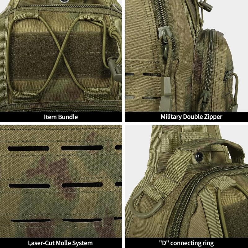 Tactical Backpack-1000D Waterproof Military Backpack -Cut CCW Bags Sling Bag Tactical Satchel Shoulder Bag Men