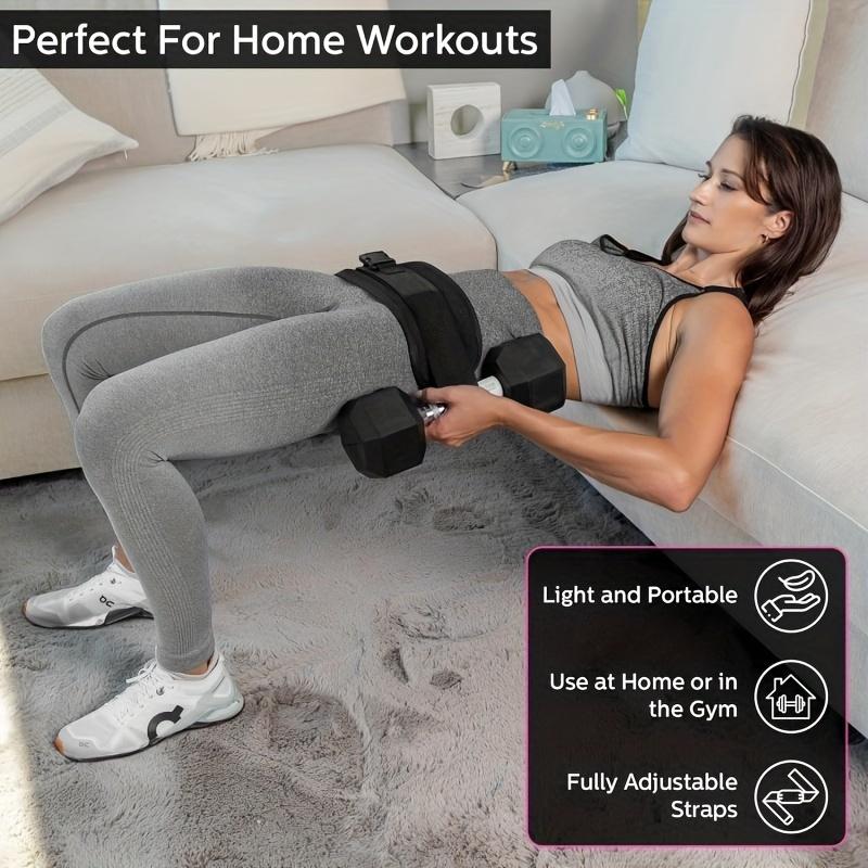 Adjustable weight belt for home workouts, kettlebell training and butt shaping with extra cushioning and adjustable resistance