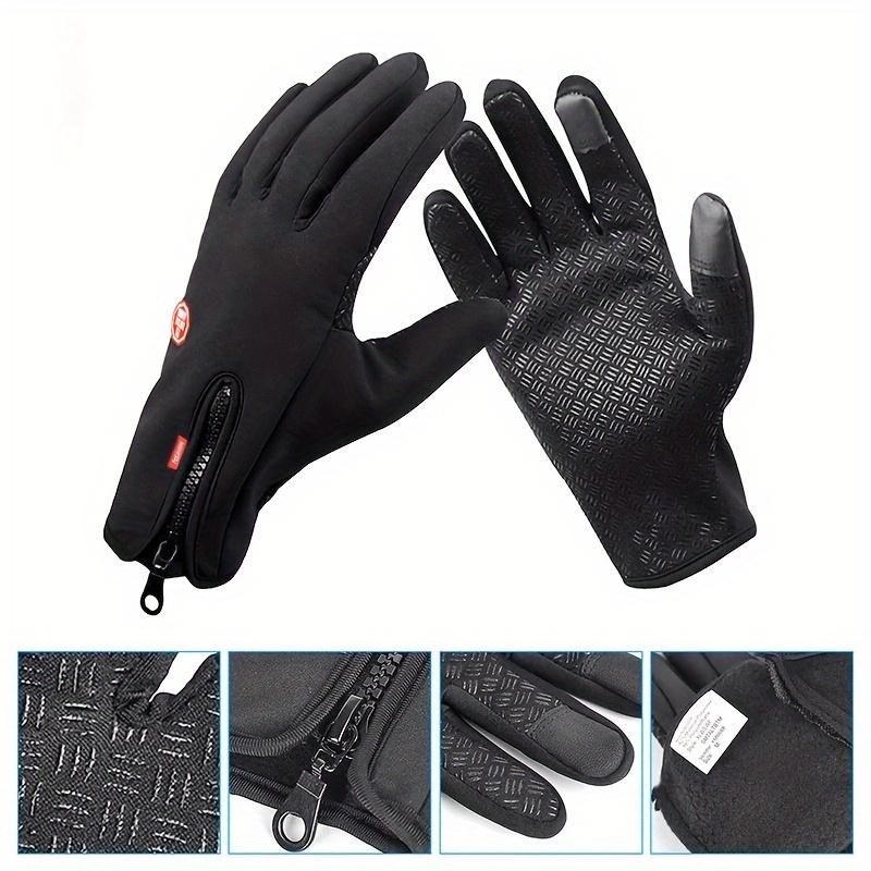 Men's Winter Gloves Touch Screen, Waterproof and Windproof Motorcycle Gloves for Cold Weather, Outdoor Sports Warmth, Fleece Skiing