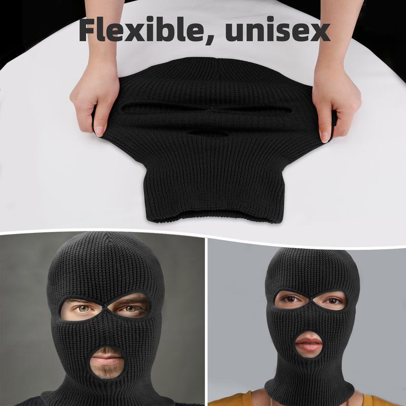 3 Hole Full Face Ski Mask Winter Cap Balaclava Hood Beanie Warm Tactical Hat