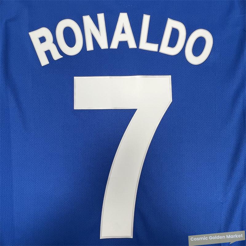 0809  Away Retro Long Sleeve Soccer Jersey No. 7 Ronaldo